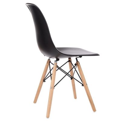 Kit 5 Cadeiras Charles Eames Preta para Sala de Jantar e Decoração