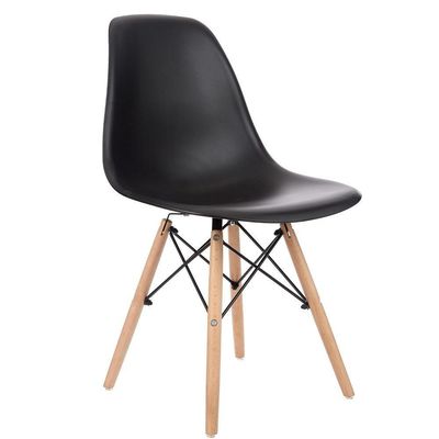 Kit 5 Cadeiras Charles Eames Preta para Sala de Jantar e Decoração