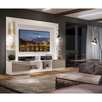 "Estante Tv 65"" Com Leds Berlim Multimóveis V3392"