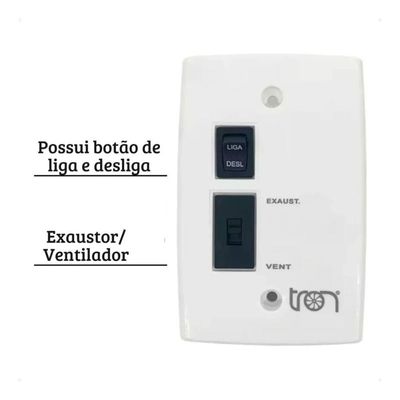 Ventilador/exaustor Bivolt Axial Industrial Grafite 300mm