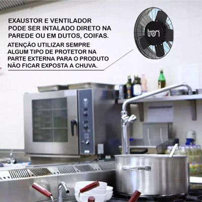 Ventilador/exaustor Bivolt Axial Industrial Grafite 300mm