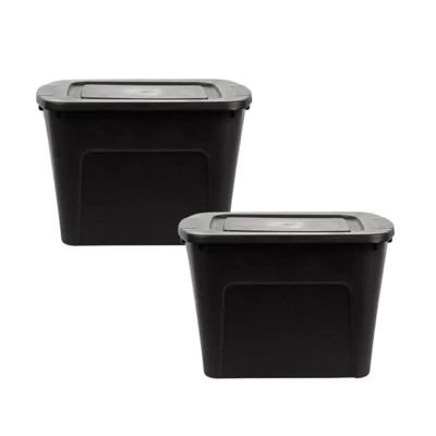 Kit 3 Caixas Organizadora Ecobox 80l Preta