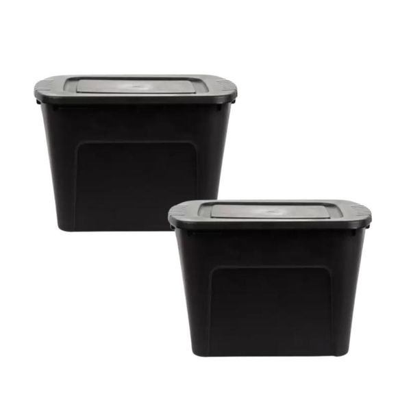 Kit 3 Caixas Organizadora Ecobox 80l Preta