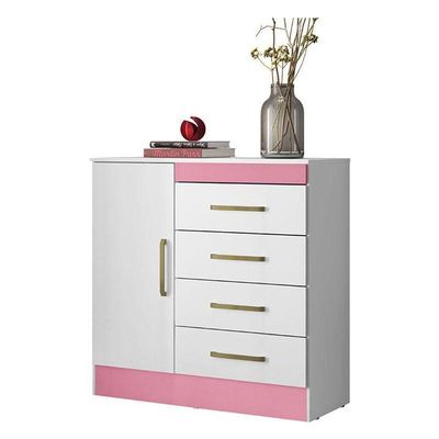 Cômoda Montevidéu E Guarda Roupa Casal Flash 2 Branco Flex - Demóbile