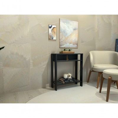 Aparador Mesinha Mesa De Apoio Mesa De Impressora Escritório Mesa De Café Sala Refeitório Preto