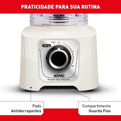 Liquidificador Arno Powermax Marfim Branco 1400w 220V