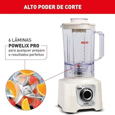 Liquidificador Arno Powermax Marfim Branco 1400w 220V