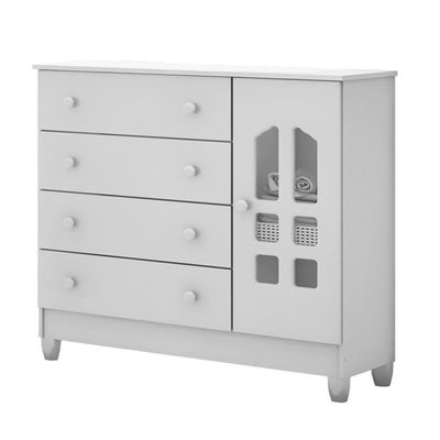 Quarto De Bebê New Selena 4 Portas Com Cômoda Selena E Berço Mirelle Branco Brilho E Colchão Gazin – Carolina Móveis