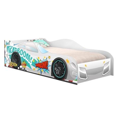 Cama Carro Kaboom Stylo Branco Solteiro