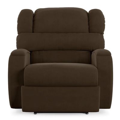 Poltrona Do Papai Reclinável Kalie Power Elétrica Massagem Fh9 Veludo Marrom - Mpozenato