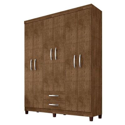 Guarda Roupa Casal Ambiente Modena 6 Portas Malbec - Incorplac