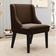 Kit 2 Cadeiras Estofadas Para Sala De Jantar Base Fixa De Madeira Preto Lia Suede Marrom - Ibiza