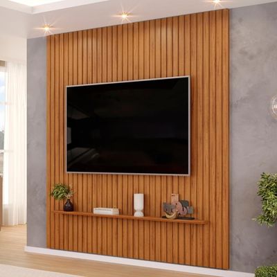 Painel 75 Pol 223cm Suspenso Ripado Noah D04 Freijó - Mpozenato