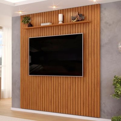 Painel 75 Pol 223cm Suspenso Ripado Noah D04 Freijó - Mpozenato