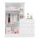 Guarda Roupa Com Cômoda Doce Sonho 4070 Branco Brilho – Qmovi