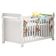 Berço Americano Lara Com Colchão Gazin E Guarda Roupa Ternura Baby 3 Portas Branco Brilho Flex - Incorplac
