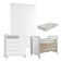 Quarto De Bebê 4 Portas Ternura Baby Com Berço Mirelle Branco Brilho Com Colchão Gazin - Incorplac