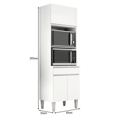 Paneleiro Torre Quente Andréia Para 2 Fornos Branco