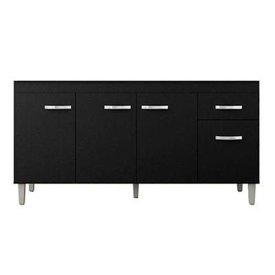 Balcão De Pia Gabriela 150 Cm Preto - Ajl