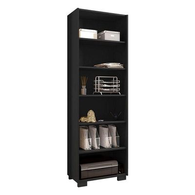 Mesa Para Computador Gávea E Livreiro Office Preto Trama - Móveis Leão