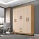 Guarda Roupa Casal Ambiente Modena 6 Portas Carvalho Americano Off White - Incorplac
