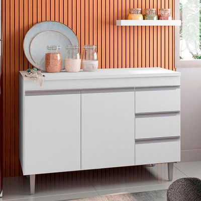 Balcão De Pia Andréia 100 Cm Branco – Ajl