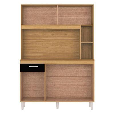 Cozinha Ambiente Kit Duda 120 Cm Damasco Preto – Poquema