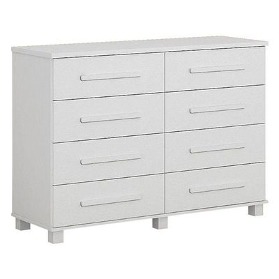 Cômoda San Marino 8 Gavetas Branco ? Leifer Móveis