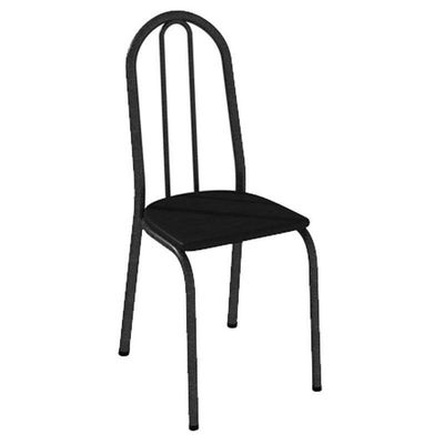 Mesa De Jantar Bruna 100x60 Cm Com Granito Ocre Itabira Com 4 Cadeiras 050 Preto - Artefamol