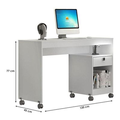Mesa Para Computador Giga Branco - Valdemóveis