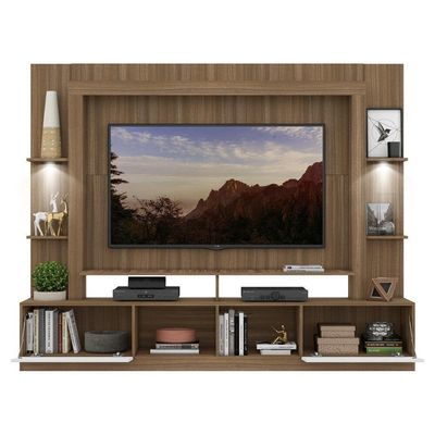 "Estante Com Suporte Tv 65"" E Leds Berlim Multimóveis V3384"