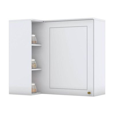 Armário Aéreo Canto Reto 1 Porta Americana Branco Hp – Henn
