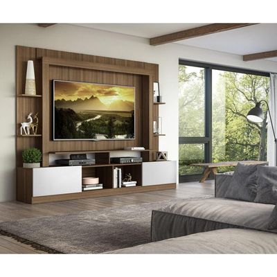 "Estante Com Suporte Tv 65"" E 2 Portas Oslo Multimóveis V3386"
