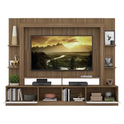 "Estante Com Suporte Tv 65"" E 2 Portas Oslo Multimóveis V3386"