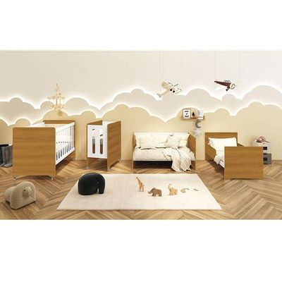 Berço Americano Evolution 4 Em 1 Branco Acetinado Savana - Reller