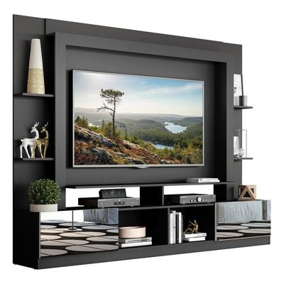 "Estante Tv 65"" Portas C/ Espelho Oslo Multimóveis V3390"