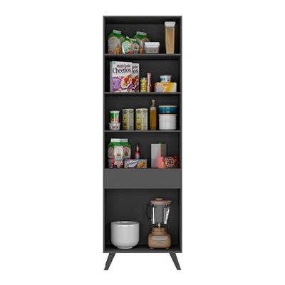 Paneleiro 2 Portas 62cm Veneza Multimóveis V3746 Preto Preto