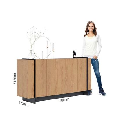 Aparador Para Sala Buffet Ambiente Copacabana Freijó Preto Acetinado– Colibri