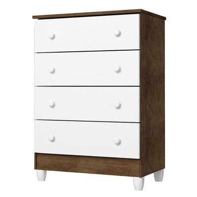 Quarto De Bebê Ariel 3 Portas Com Gaveteiro E Berço Americano Lila Branco Acetinado Amadeirado - Carolina