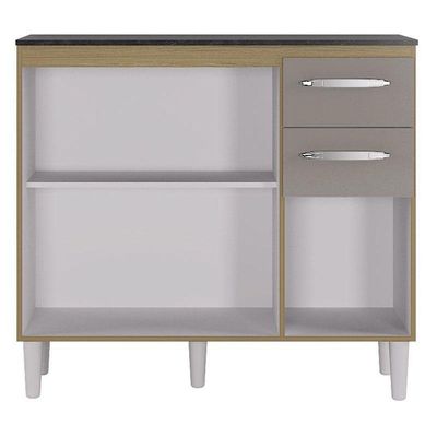 Balcão De Cozinha Isadora Damasco Off White - Poquema