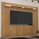 Painel Para Tv Suspenso Frisado Ambiente Curitiba 2240 Cinamomo Off White Com Led - Valdemóveis