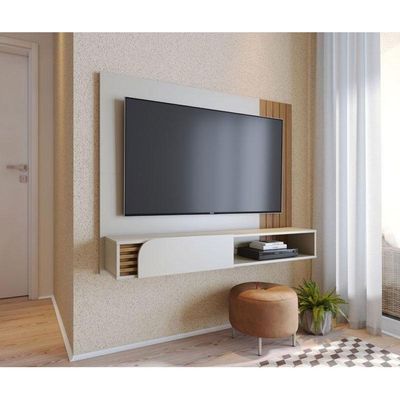 Painel Para Tv Home Suspenso Jurerê Off White Matte Freijó – Colibri