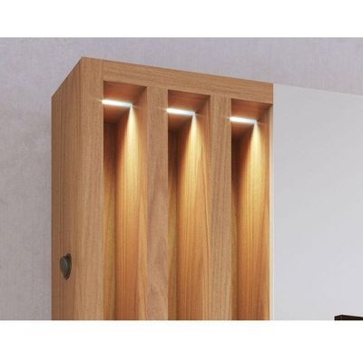 Estante Home Theater Ambiente Humaita Off White Matte Freijó - Colibri