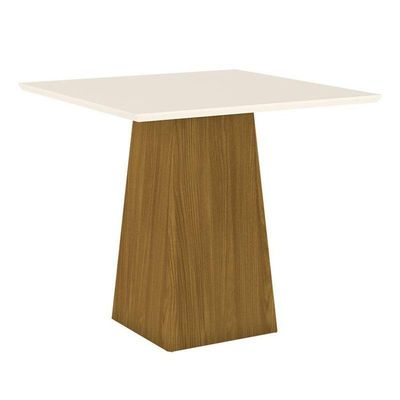 Mesa De Jantar Dora 90 Cm Tampo Reto Nature Off White – Henn
