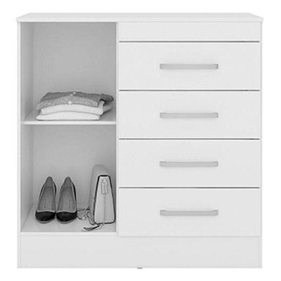 Cômoda Montevidéu E Guarda Roupa Casal Guarujá Amêndola Touch - Demóbile