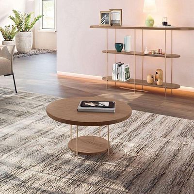 Aparador Infinity E Mesa De Centro Sky Castanho – Hb Móveis