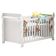 Berço Americano Lara E Cômoda Infantil Ane Branco Brilho Com Colchão Gazin – Phoenix Baby
