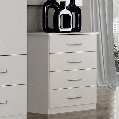 Cômoda Rubi 4 Gavetas Branco ? Leifer Móveis