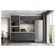 Cozinha Modulada Firenze Fi0003 Avena Grafito - Demóbile