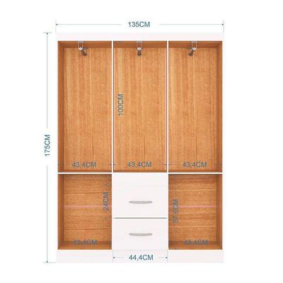 Guarda Roupa Casal Milão 6 Portas Branco Brilho – Poquema